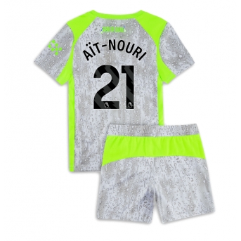 Billige Fotballdrakt Manchester City Rayan Ait-Nouri #21 Replika Tredjedraktsett Barn 2025-26 Kortermet (med bukser)